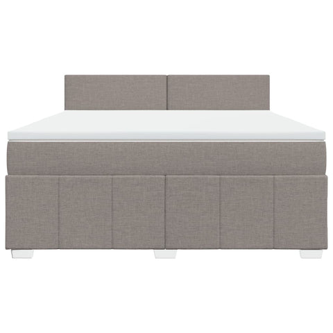 Boxspringbett mit Matratze Taupe 180x200 cm Stoff