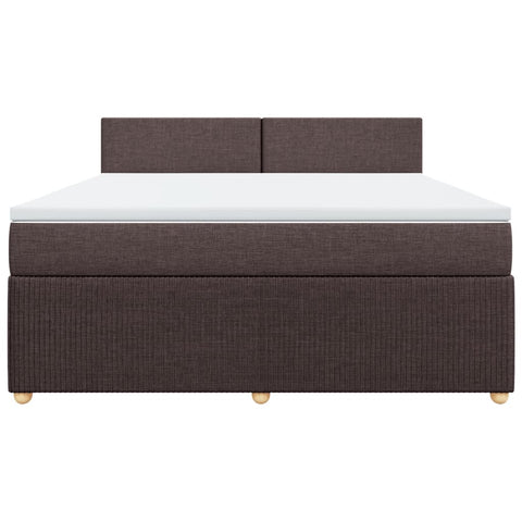 Boxspringbett mit Matratze Dunkelbraun 180x200 cm Stoff