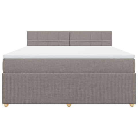 Boxspringbett mit Matratze Taupe 180x200 cm Stoff