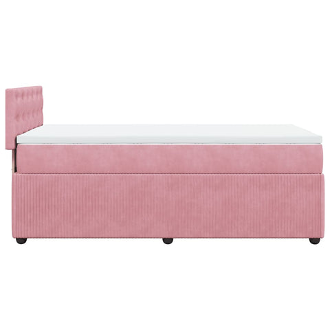 Boxspringbett mit Matratze Rosa 90x190 cm Samt