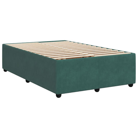 Boxspringbett mit Matratze Dunkelgrün 120x190 cm Samt