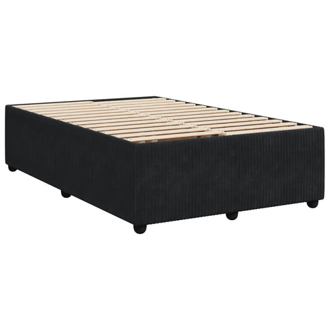 Boxspringbett mit Matratze Schwarz 120x200 cm Samt