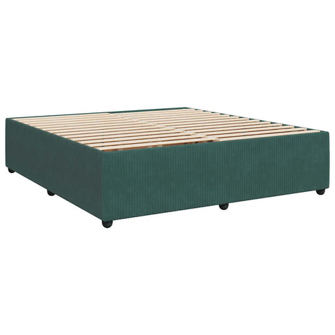 Boxspringbett mit Matratze Dunkelgrün 180x200 cm Samt