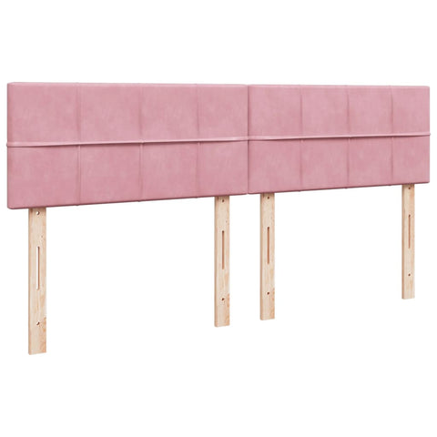 Boxspringbett mit Matratze Rosa 200x200 cm Samt