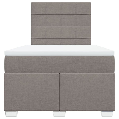 Boxspringbett mit Matratze Taupe 120x190 cm Stoff