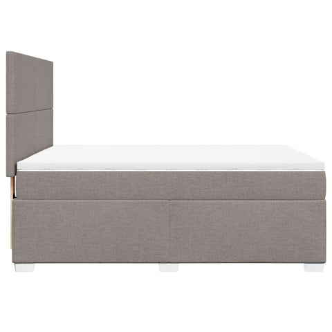 Boxspringbett mit Matratze Taupe 140x200 cm Stoff