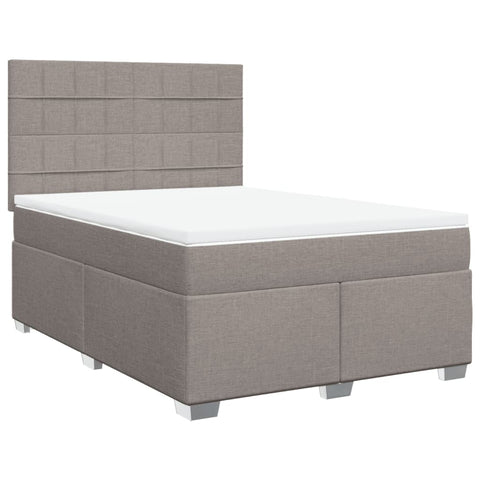 Boxspringbett mit Matratze Taupe 140x200 cm Stoff