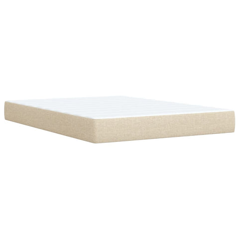 Boxspringbett mit Matratze Creme 140x200 cm Stoff