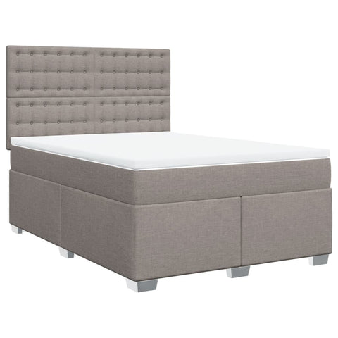 Boxspringbett mit Matratze Taupe 140x200 cm Stoff