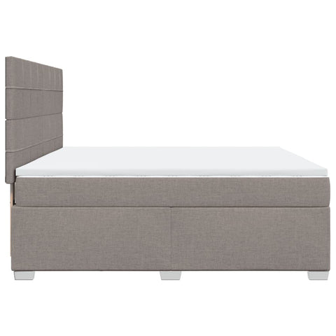 Boxspringbett mit Matratze Taupe 180x200 cm Stoff