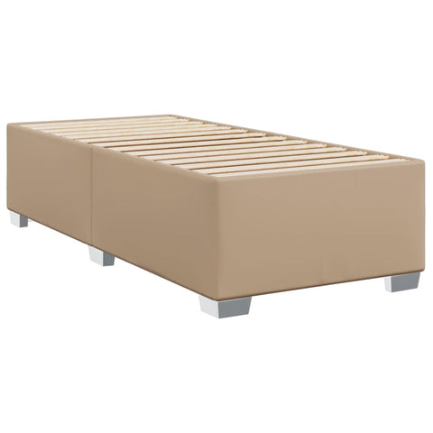 vidaXL Boxspringbett mit Matratze Cappuccino-Braun 90x190cm Kunstleder