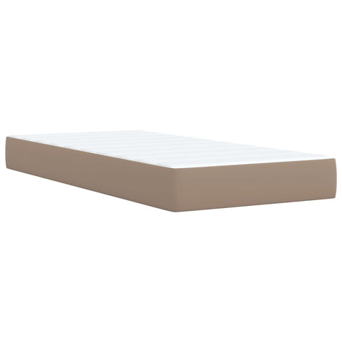 vidaXL Boxspringbett mit Matratze Cappuccino-Braun 90x200cm Kunstleder