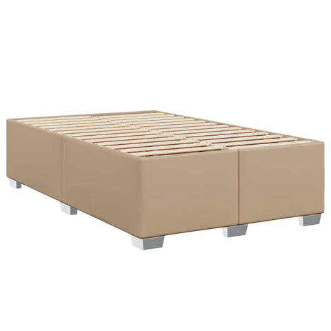 Boxspringbett Matratze Cappuccino-Braun 120x200cm Kunstleder