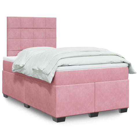 Boxspringbett mit Matratze Rosa 120x200 cm Samt