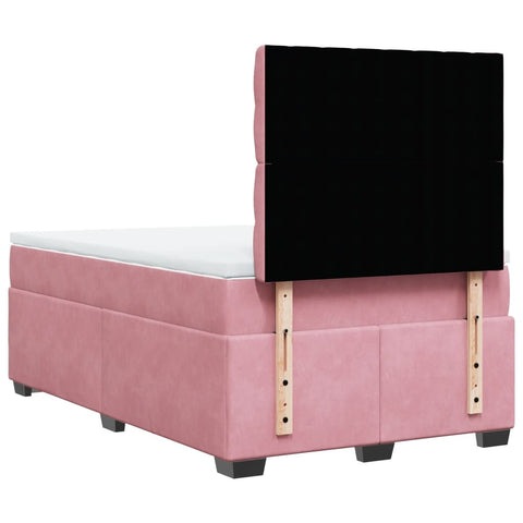 Boxspringbett mit Matratze Rosa 120x200 cm Samt