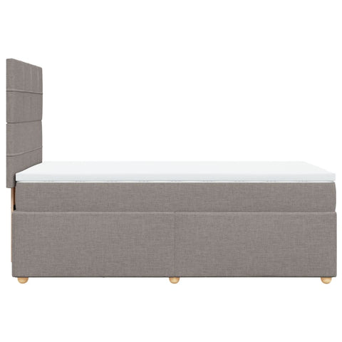 Boxspringbett mit Matratze Taupe 90x190 cm Stoff