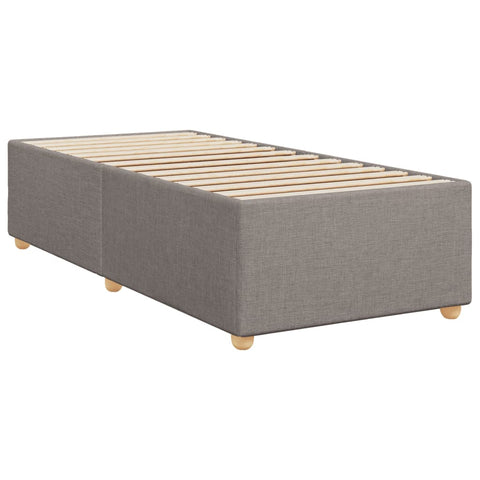 Boxspringbett mit Matratze Taupe 90x200 cm Stoff