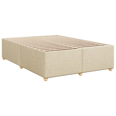 Boxspringbett mit Matratze Creme 140x200 cm Stoff