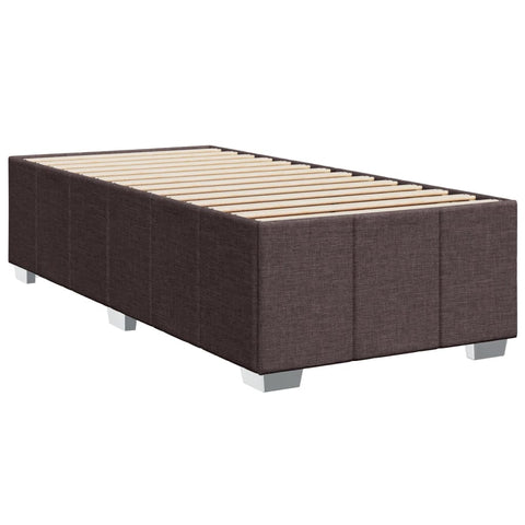 Boxspringbett mit Matratze Dunkelbraun 90x200 cm Stoff