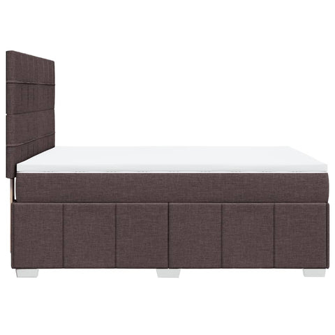 Boxspringbett mit Matratze Dunkelbraun 140x200 cm Stoff