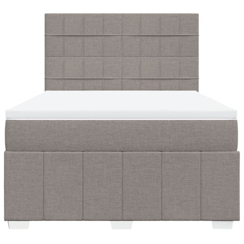 Boxspringbett mit Matratze Taupe 140x200 cm Stoff