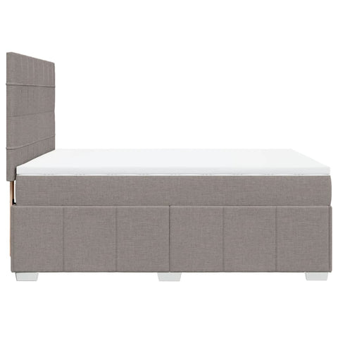 Boxspringbett mit Matratze Taupe 140x200 cm Stoff