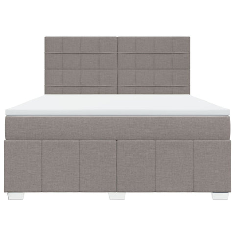 Boxspringbett mit Matratze Taupe 180x200 cm Stoff