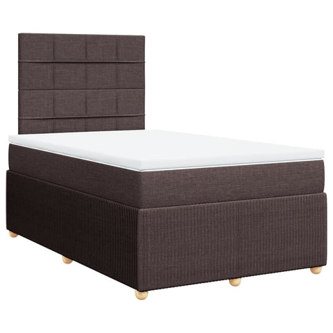 Boxspringbett mit Matratze Dunkelbraun 120x190 cm Stoff