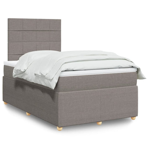 Boxspringbett mit Matratze Taupe 120x200 cm Stoff