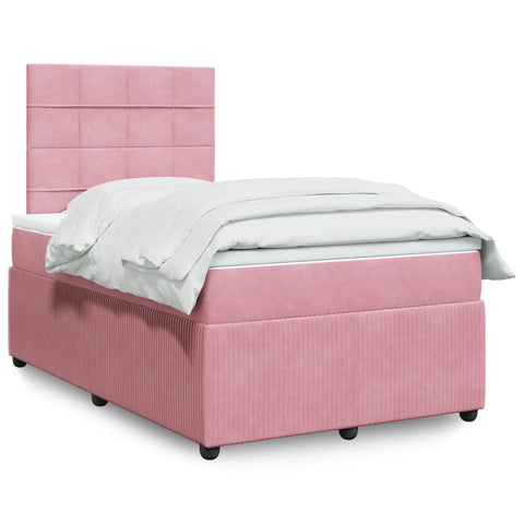 Boxspringbett mit Matratze Rosa 120x200 cm Samt