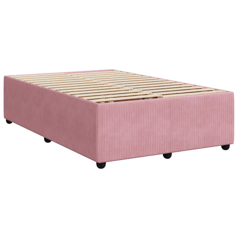 Boxspringbett mit Matratze Rosa 120x200 cm Samt