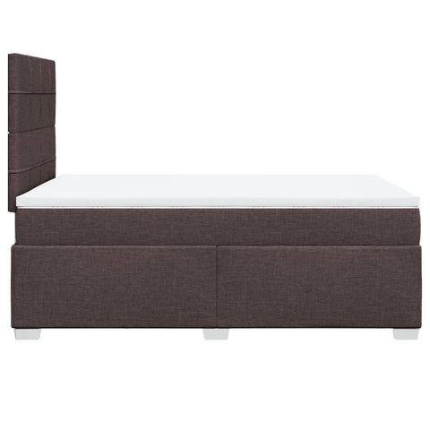 Boxspringbett mit Matratze Dunkelbraun 120x190 cm Stoff