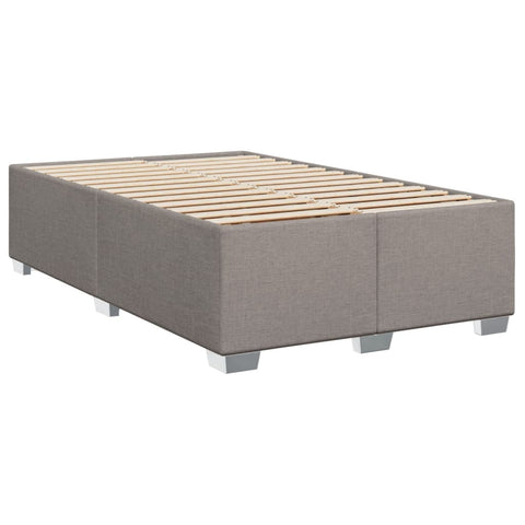 vidaXL Boxspringbett mit Matratze Taupe 120x190 cm Stoff