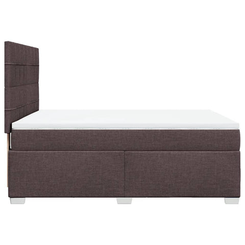 Boxspringbett mit Matratze Dunkelbraun 140x200 cm Stoff