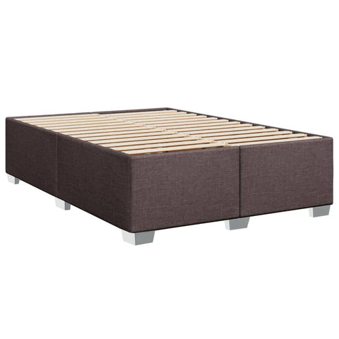 Boxspringbett mit Matratze Dunkelbraun 140x200 cm Stoff