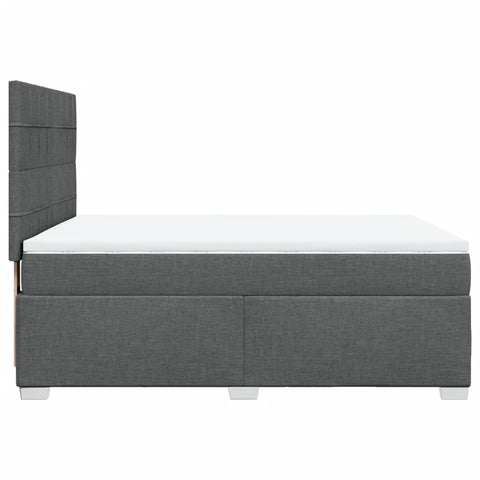 Boxspringbett mit Matratze Dunkelgrau 160x200 cm Stoff