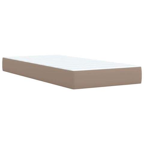 vidaXL Boxspringbett mit Matratze Cappuccino-Braun 90x190cm Kunstleder