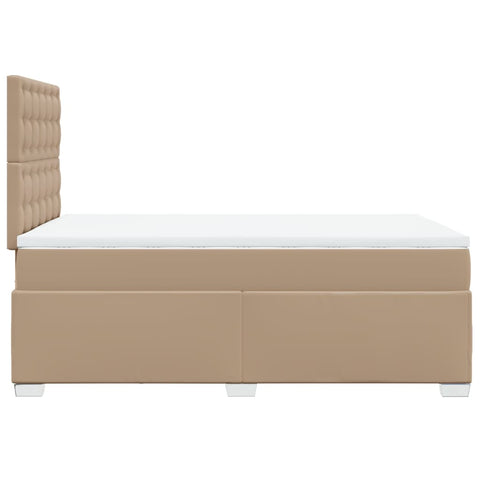 Boxspringbett Matratze Cappuccino-Braun 120x190 cm Kunstleder