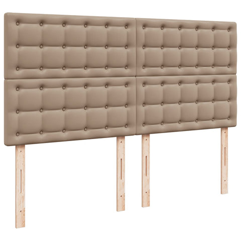 Boxspringbett Matratze Cappuccino-Braun 200x200cm Kunstleder