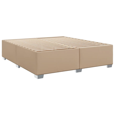 Boxspringbett Matratze Cappuccino-Braun 200x200cm Kunstleder