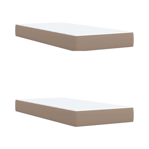 Boxspringbett Matratze Cappuccino-Braun 200x200cm Kunstleder