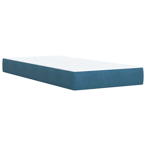 Boxspringbett mit Matratze Blau 80x200 cm Samt