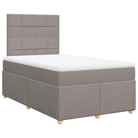 Boxspringbett mit Matratze Taupe 120x200 cm Stoff