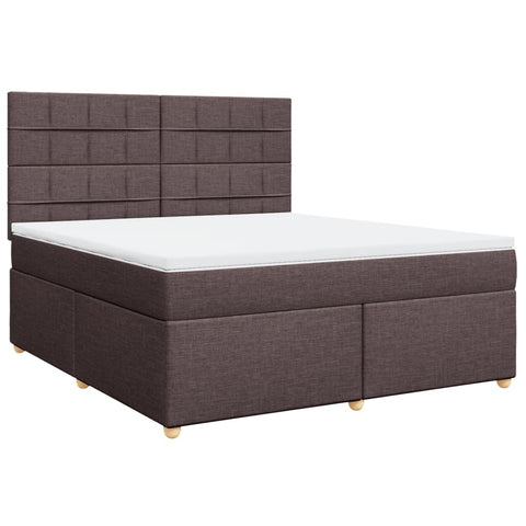 Boxspringbett mit Matratze Dunkelbraun 180x200 cm Stoff