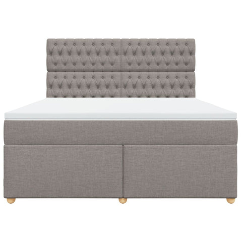 Boxspringbett mit Matratze Taupe 180x200 cm Stoff