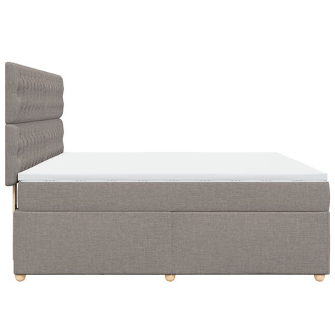 Boxspringbett mit Matratze Taupe 180x200 cm Stoff