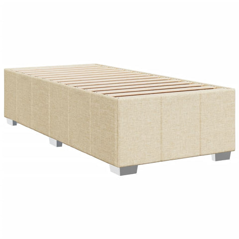 vidaXL Boxspringbett mit Matratze Creme 80x200 cm Stoff