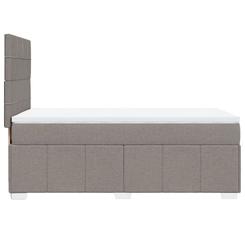 Boxspringbett mit Matratze Taupe 100x200 cm Stoff