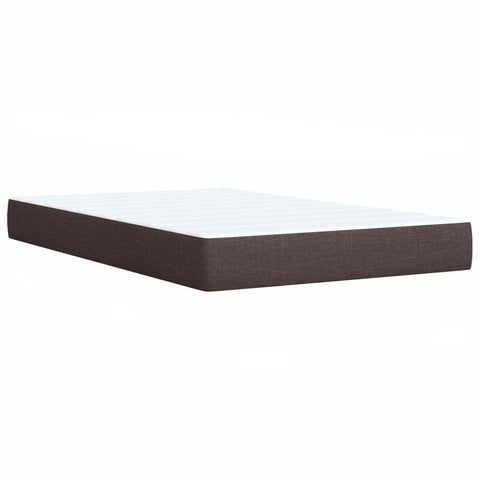 vidaXL Boxspringbett mit Matratze Dunkelbraun 120x190 cm Stoff