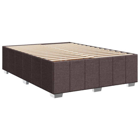 Boxspringbett mit Matratze Dunkelbraun 140x190 cm Stoff